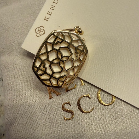NWT Kendra Scott Daphne Gold and Iridescent Frame Drop Earrings - Picture 5 of 5